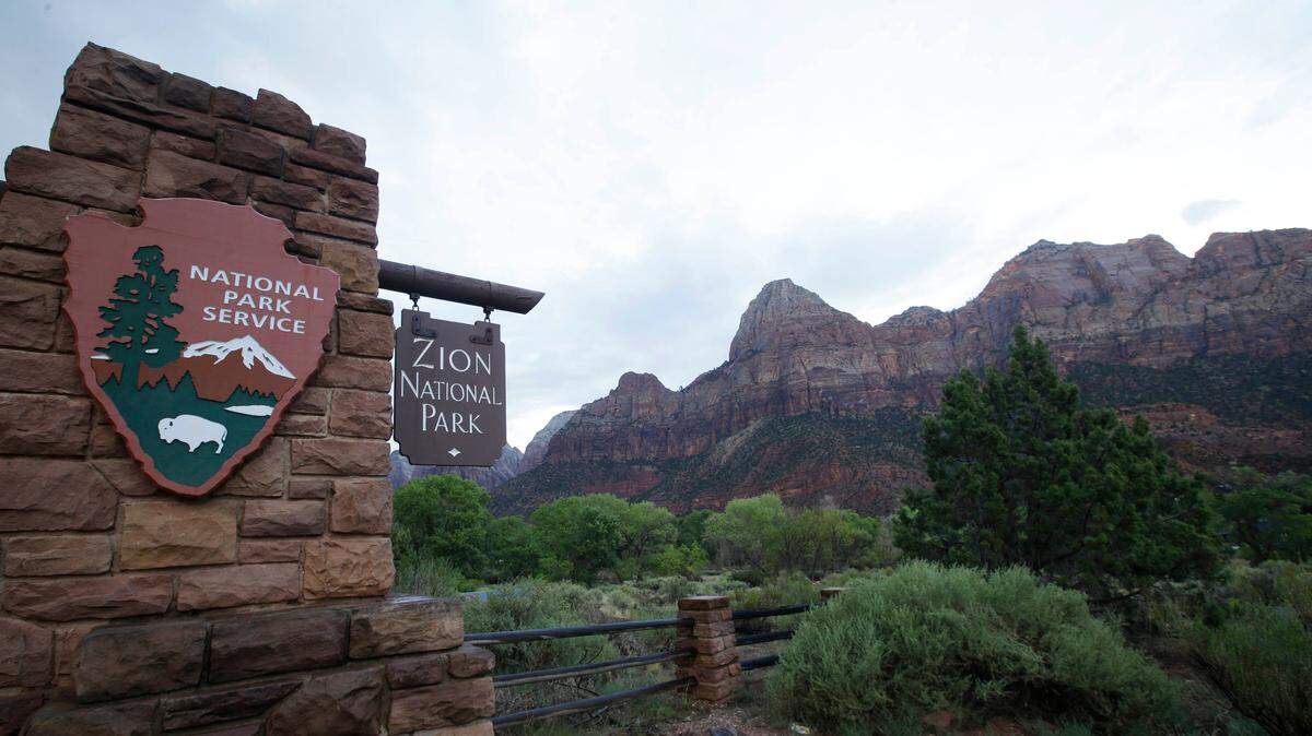 FILE - This Sept. 15, 2015, file photo, shows Zion National Park near Springdale, Utah. Officials at Zion National Park have scheduled a series of public meetings to discuss challenges facing the park as it continues to draw record numbers of visitors. The Spectrum newspaper in St. George reports that National Park Service figures show that nearly 1 million people had visited the park in southern Utah through the end of April. (AP Photo/Rick Bowmer, File)