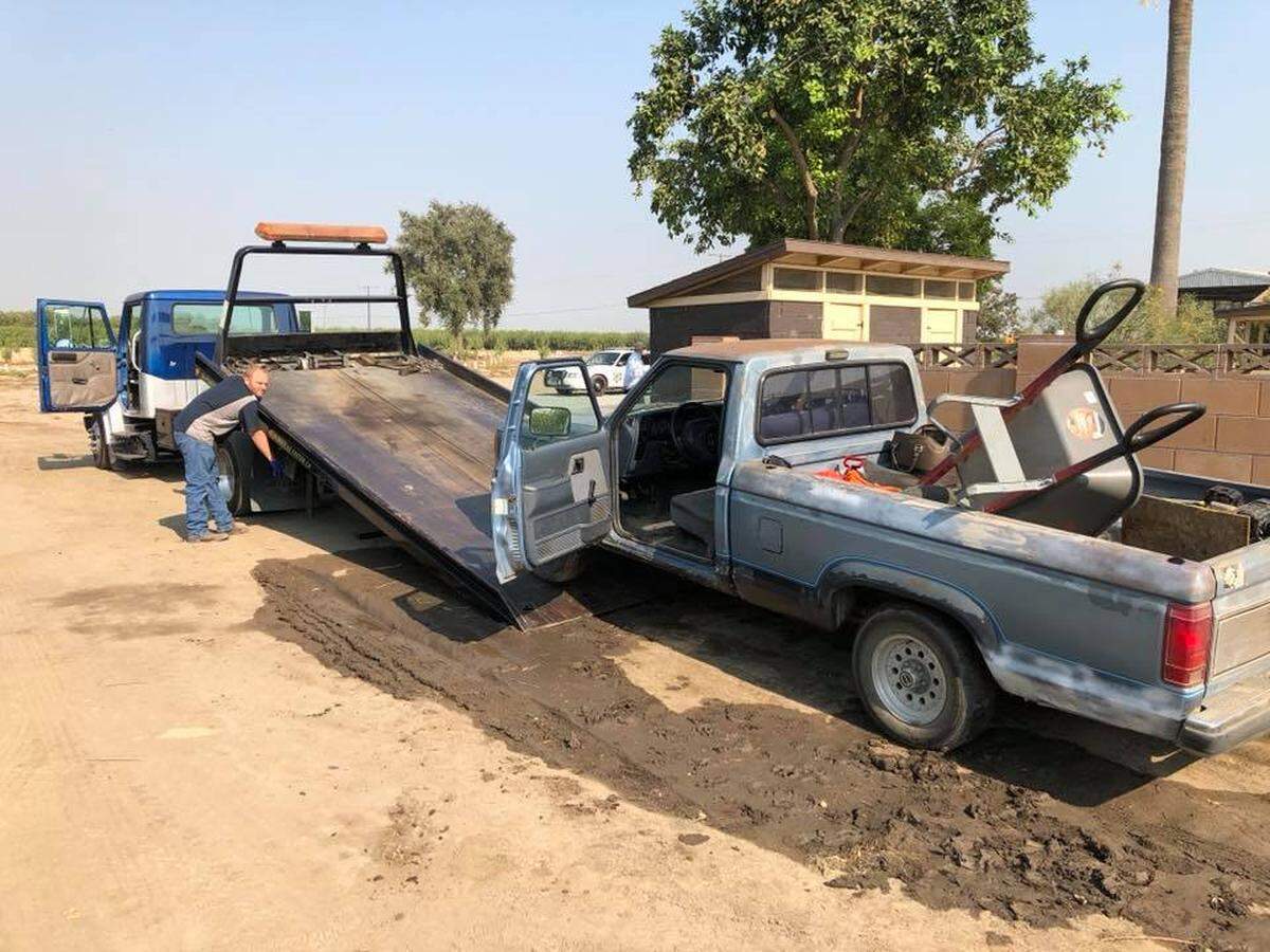 The sheriff’s office towed the suspect’s truck after his arrest, deputies said.