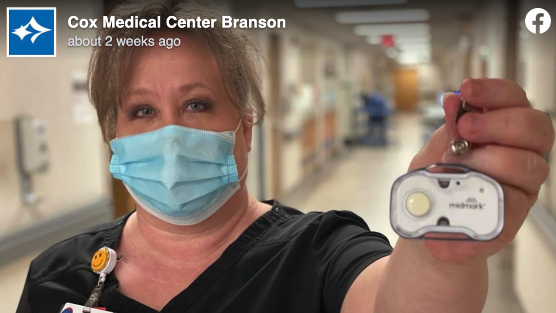 Health care employees at Cox Medical Center Branson in Missouri will wear panic buttons as assaults have tripled at the hospital during the COVID-19 pandemic. Screengrab from Cox Medical Center Branson on Facebook.