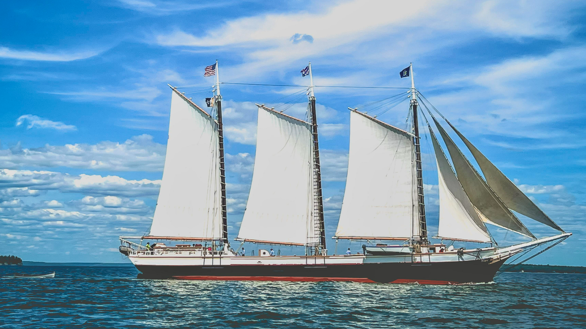 The Victory Chimes, a 123-year-old cargo ship turned pleasure boat, is going to auction in Maine.