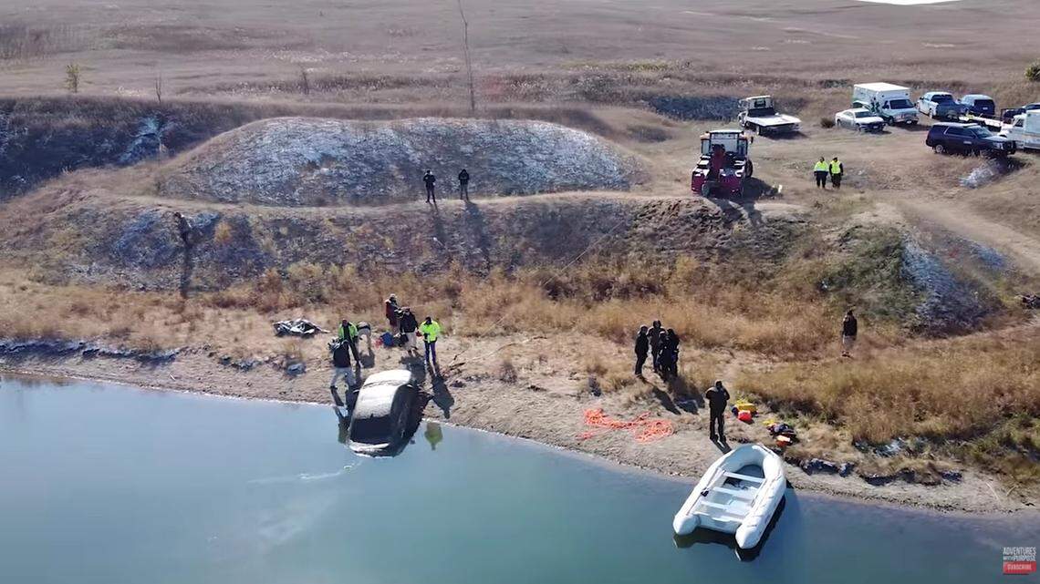 YouTube dive team Adventures with Purpose wants to be paid a $100,000 reward after finding Ethan Kazmerzak, who went missing near Hampton, Iowa, years ago. Screengrab from Adventures with Purpose on YouTube.