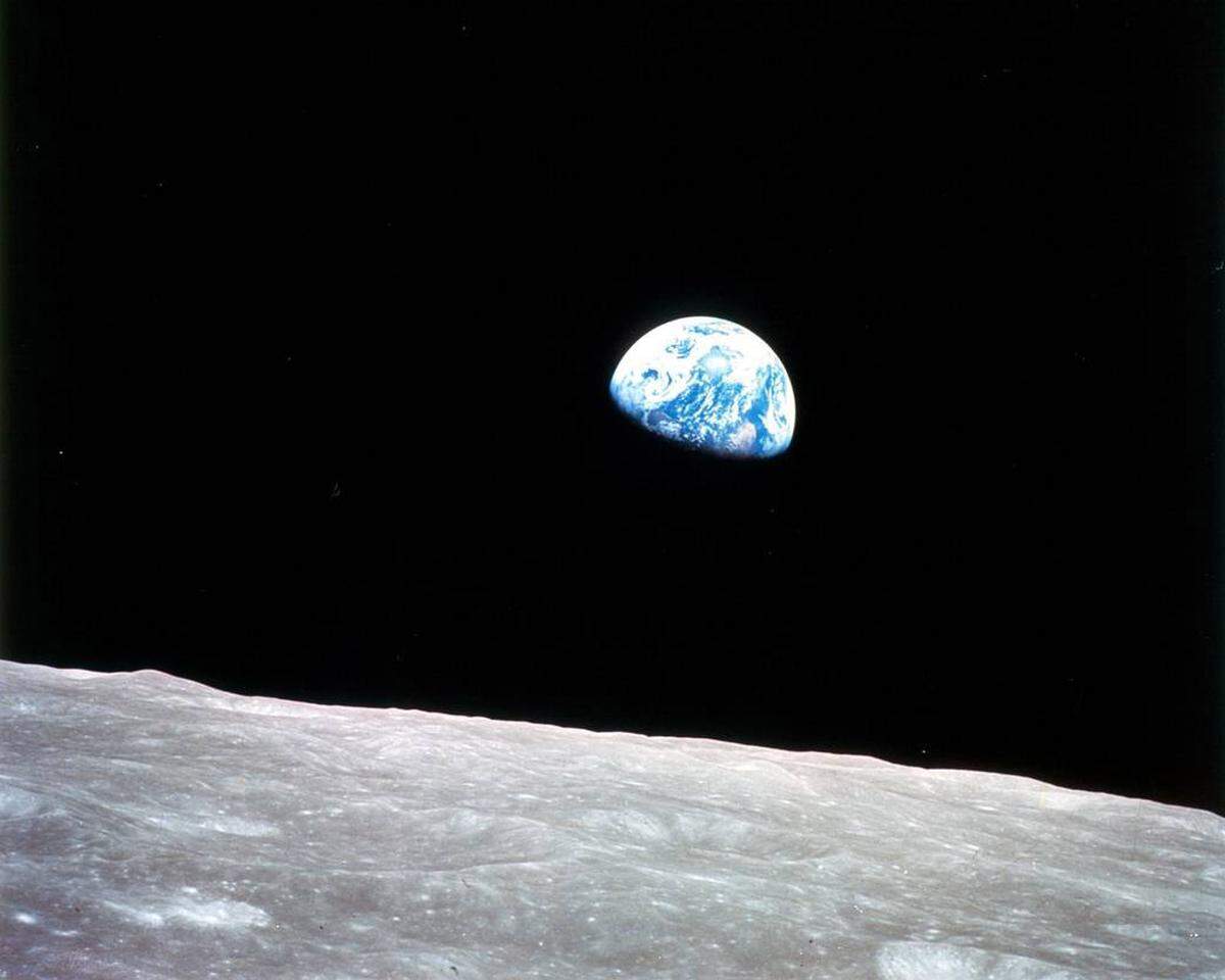 Fifty years ago this week. the Apollo 8 spacecraft became the first crewed mission to orbit the Moon. Astronauts Frank Borman, Bill Anders and Jim Lovell entered lunar orbit on Dec. 24 and held a live broadcast, showing pictures of Earth and the Moon as seen from the spacecraft and reading from the book of Genesis. The mission became famous for capturing this iconic “Earthrise” photograph, snapped by Anders as the spacecraft was in the process of rotating.