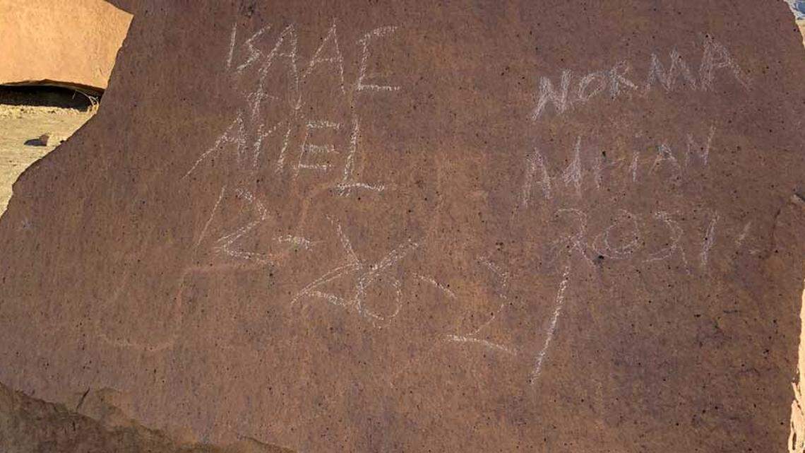 Big Bend National Park rangers found a panel of ancient petroglyphs damaged on Dec. 26.