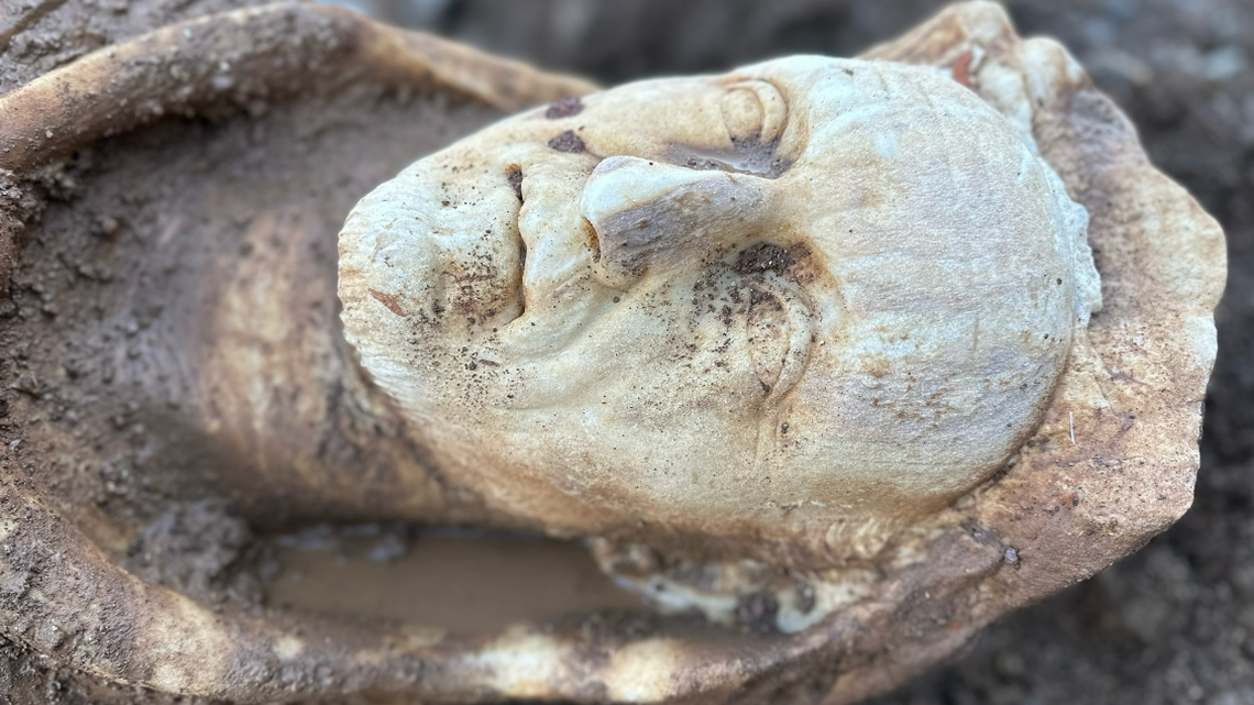 A statue of Hercules was unearthed by workers repairing a sewage system in Rome, archaeologists said.