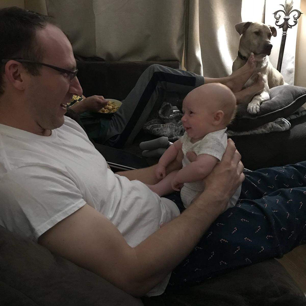 A picture of David Boyer and his son, William.