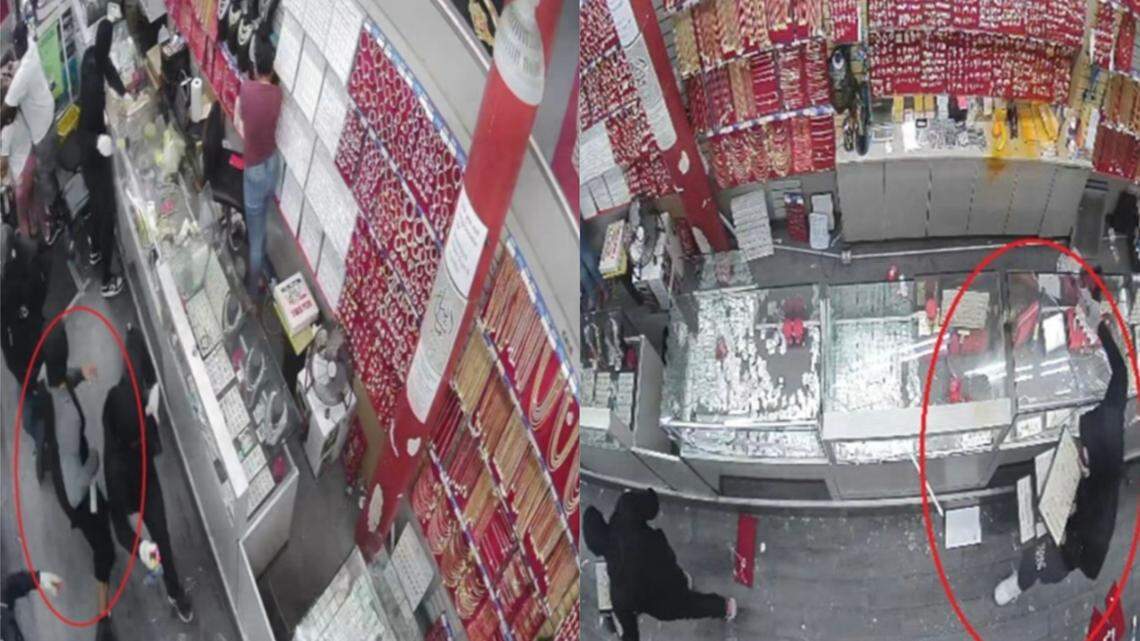 At least six people robbed a jewelry store in the Bronx in August 2022, officials said. Two have been arrested and charged.