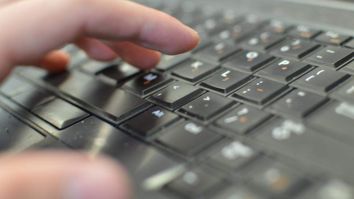 File photo of a computer keyboard