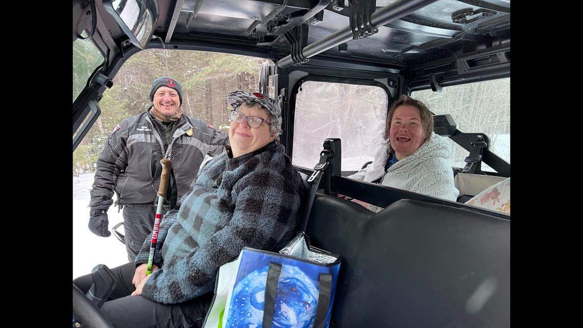 Game warden Brad Richard found the two women on a dead end logging road, he told WCSH.