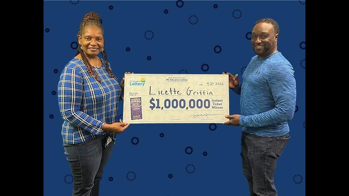A woman won a $1 million lottery prize a day after predicting she would win in Greensboro, North Carolina.