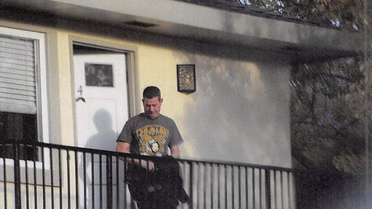 This photo was taken outside a man’s home in San Jose, California, on March 1 — the day before federal authorities arrested him on charges that he had been impersonating a Drug Enforcement Administration agent and making traffic stops, according to the DEA.