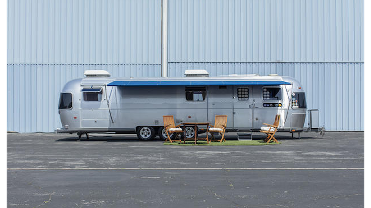 Tom Hanks auctions his Airstream Trailer.