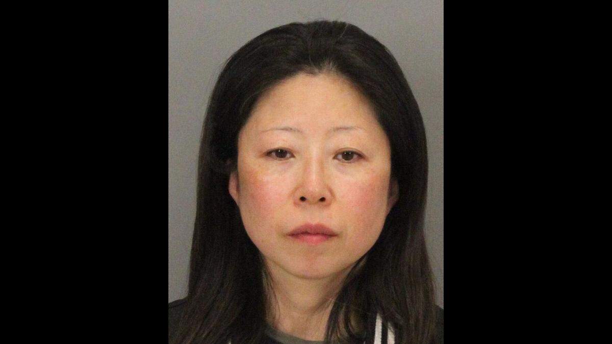 Sunmee Kim, 44, was arrested Thursday by Mountain View, Calif., police on a warrant out of Irvine, for allegedly cleaning out a man's home after falsely accusing him and getting him jailed for domestic assault. She was convicted under similar circumstances in 2013.