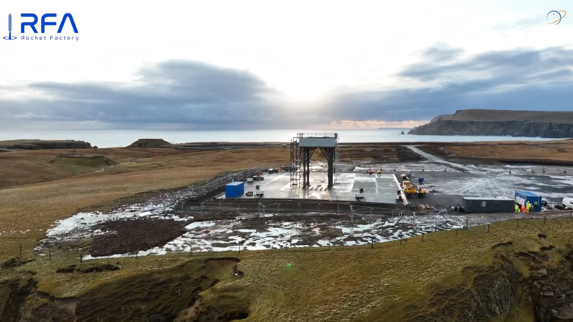 The in-progress launch site on Unst in Scotland’s Shetland Islands.