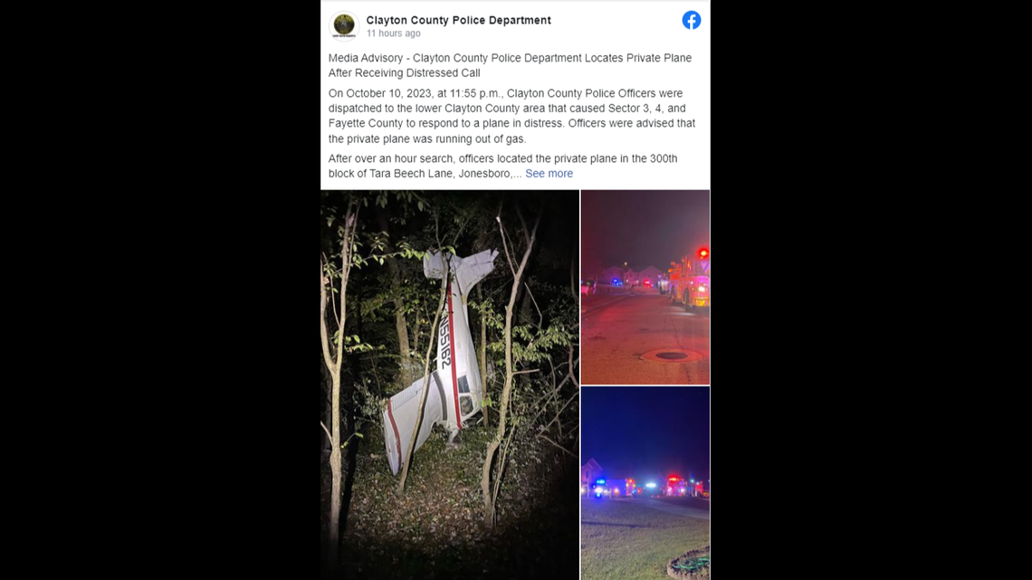 Police found two women near a private plane that crashed near a Georgia neighborhood, according to officials.