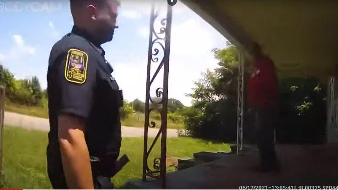 Long was on the porch of his home when officers prevented him from going inside and threw him on the groud, the lawsuit says.