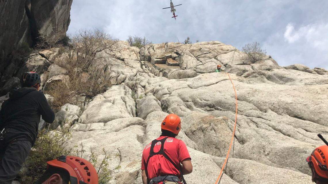 Two climbers were rescued from an area called “Certain Death” in Utah after a refrigerator-sized rock rolled on one of them. They were taken by LifeFlight.