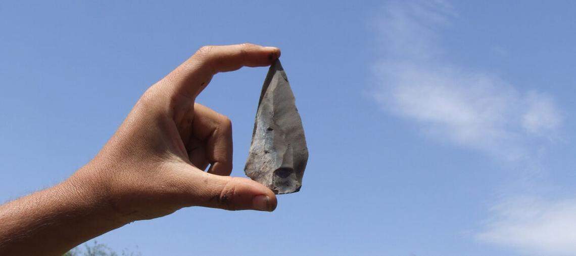 Wear marks on the flint points helped researchers determine how the tools were used.