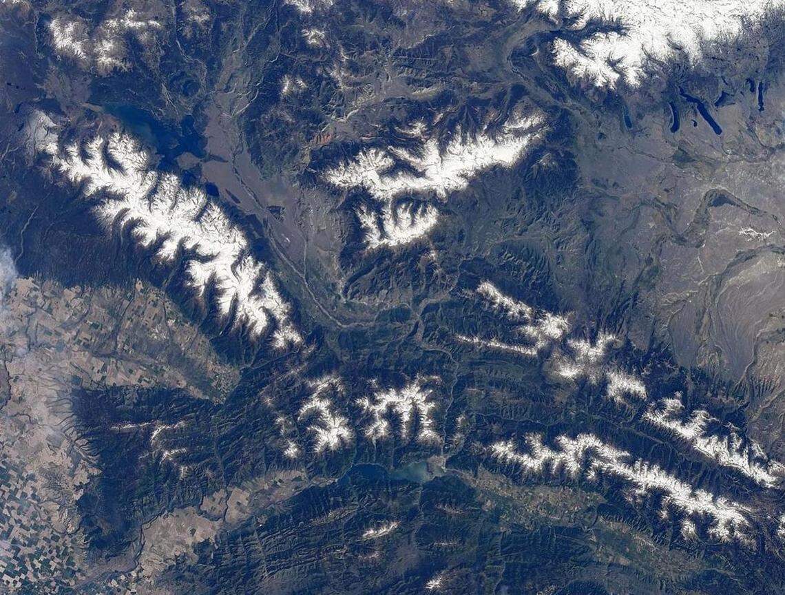 View of Wyoming’s Grand Teton National Park from the International Space Station.