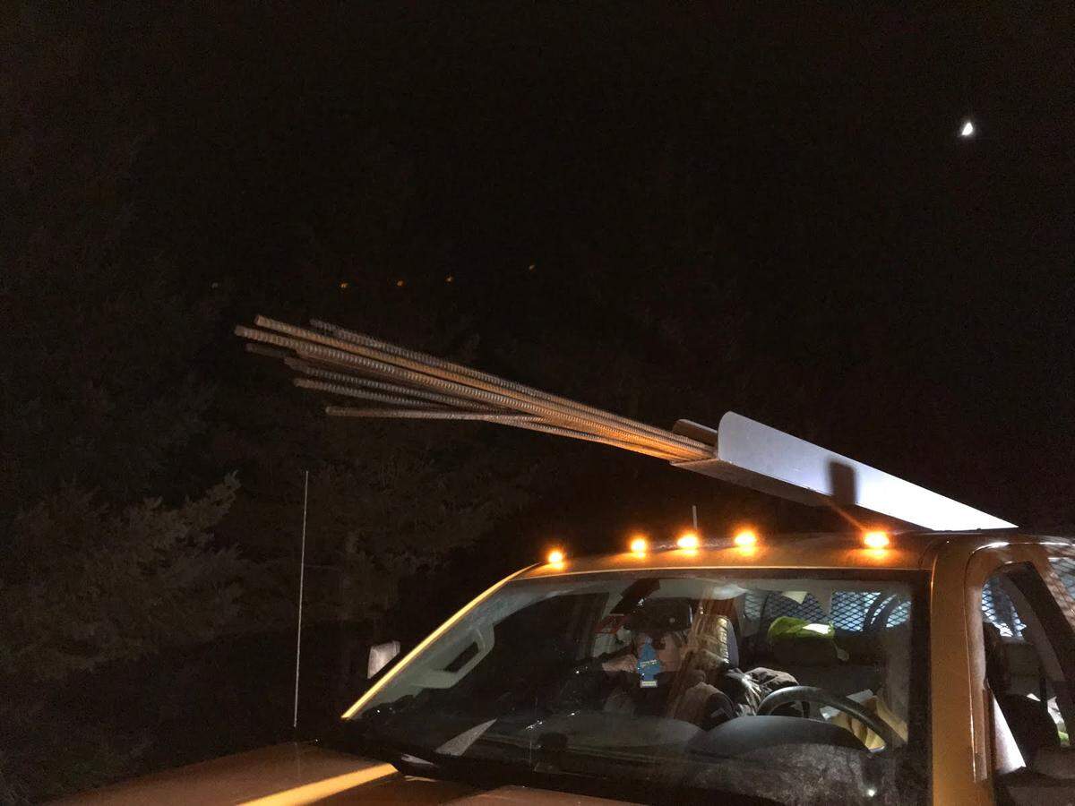 The company the pickup belonged to said it will be “suspending the use of the current rebar containment chutes so an evaluation and redesign can be accomplished.”