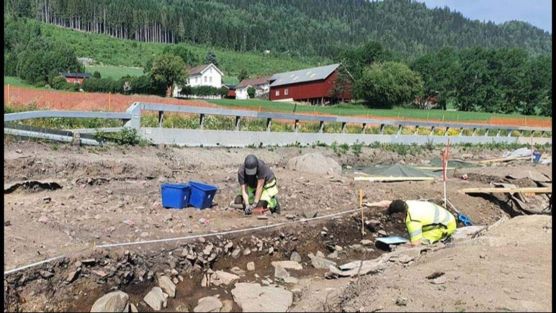 The gold foil objects were discovered during excavation at the temple of Hov, an ancient pagan temple, officials said.