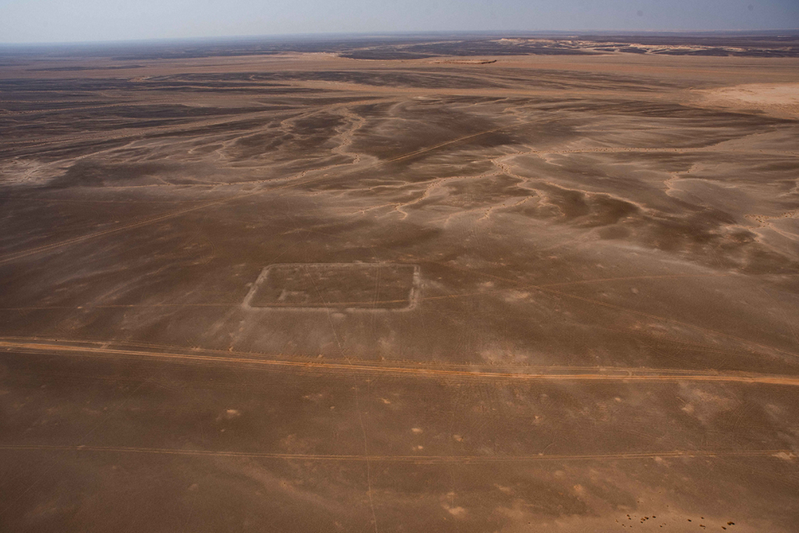 Aerial view of the central camp