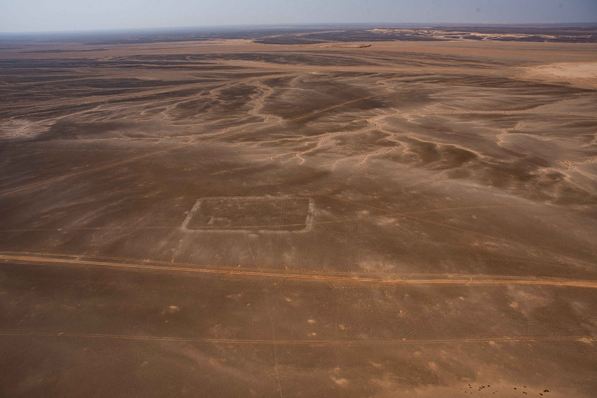 Aerial view of the central camp