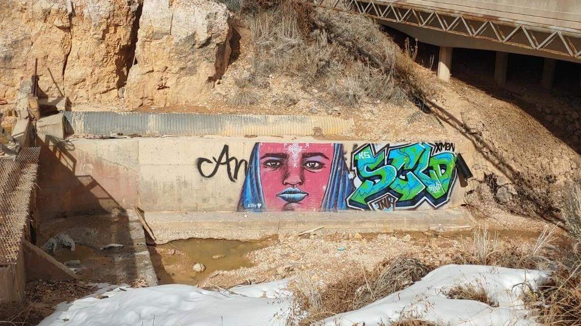 Rangers at Bryce Canyon National Park in Utah found a large graffiti mural on a concrete rationing wall within the park near Mossy Cave, officials said. 