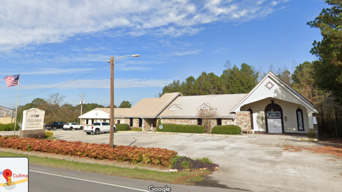 Shots rang out during a service at a funeral home, leaving two people injured, an Alabama sheriff said.