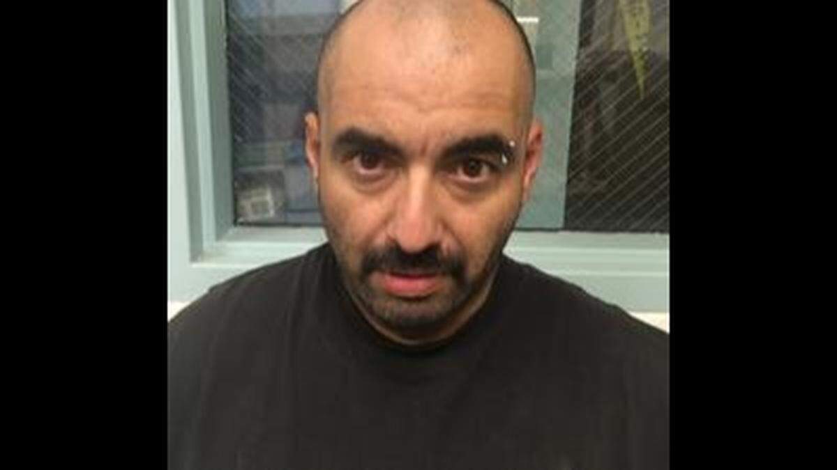 Nicacio Villalobos, the 37-year-old pictured here, was arrested and booked at the San Benito County Jail on charges of resisting arrest in addition to an earlier warrant, according to police in Hollister, California.
