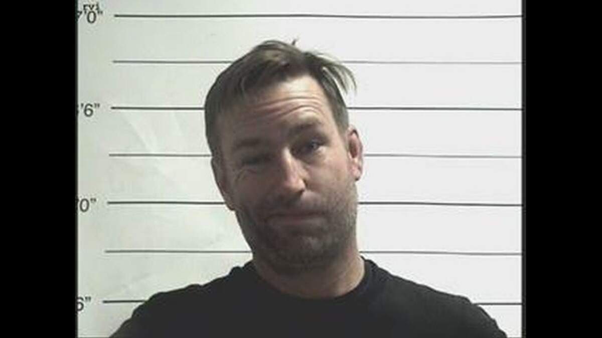 Sean Harrington, 45, of Pasadena, Calif. is accused of spray-painting the word “cocaine” across New Orleans while wearing a “cocaine” T-shirt.
