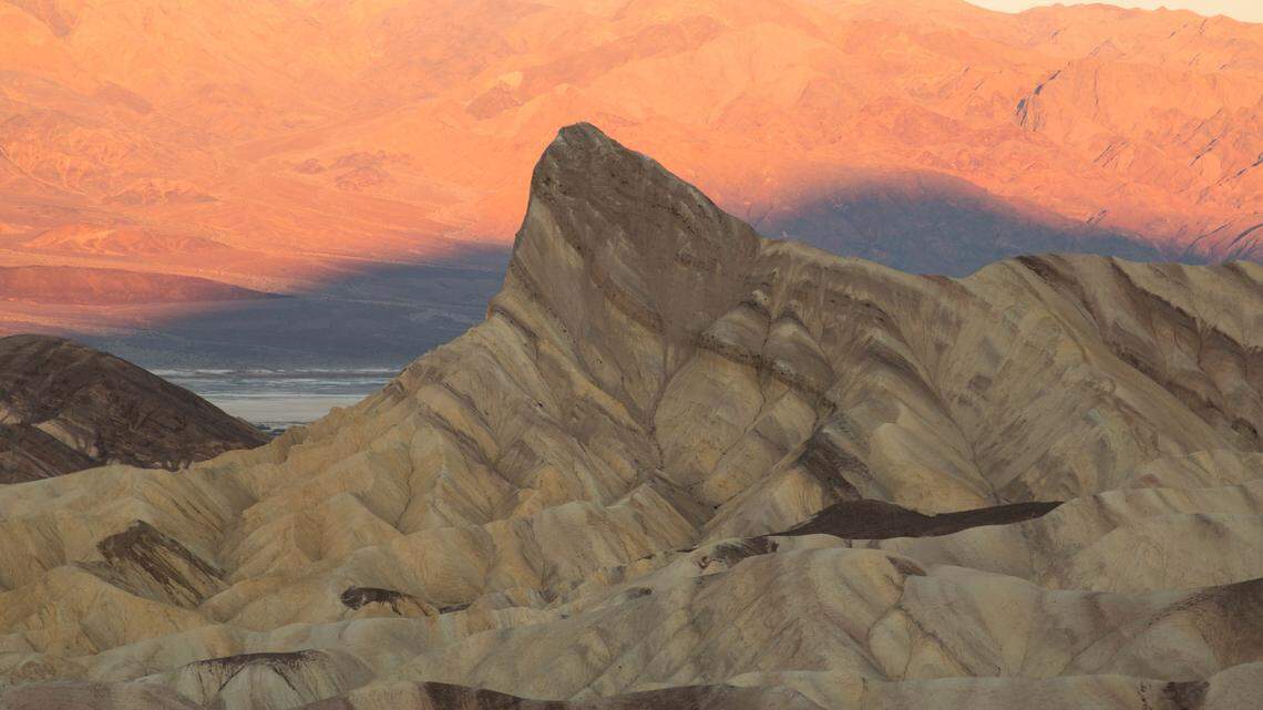 Manly Beacon from Zabriskie Point at sunrise.