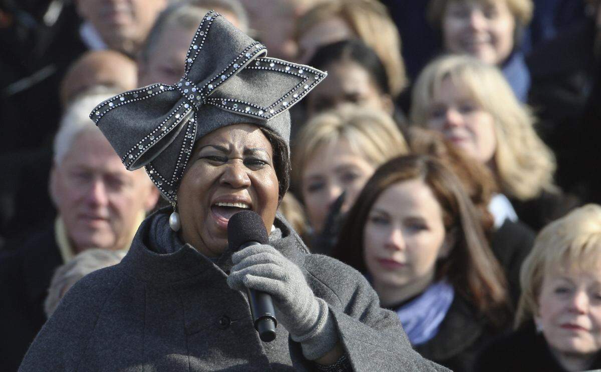 Aretha Franklin’s performance - and that hat! - took center stage at Barack Obama’s first inauguration as president, Jan. 20, 2009.