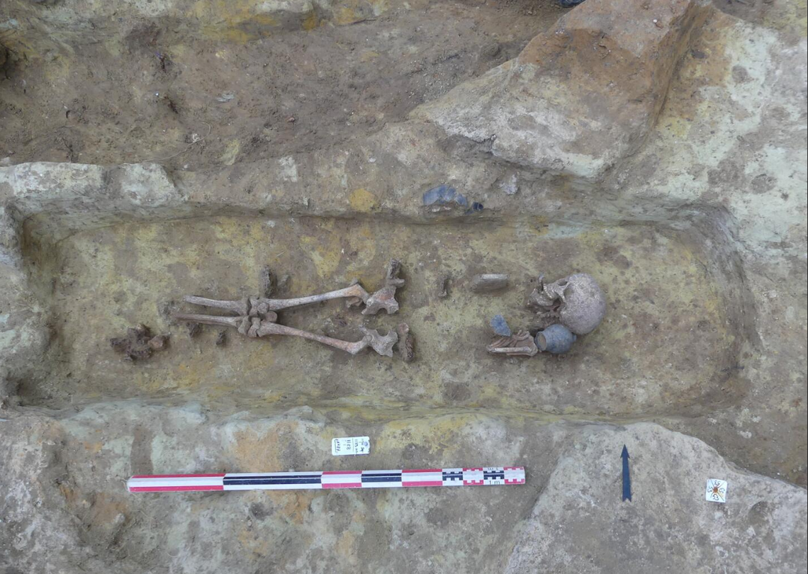 View of one of the graves