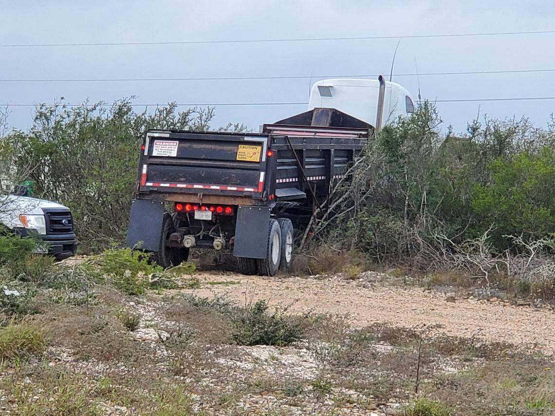 U.S. Customs and Border Protection released this photo after Laredo Sector agents said they apprehended dozens of migrants in the country illegally near Freer, Texas.
