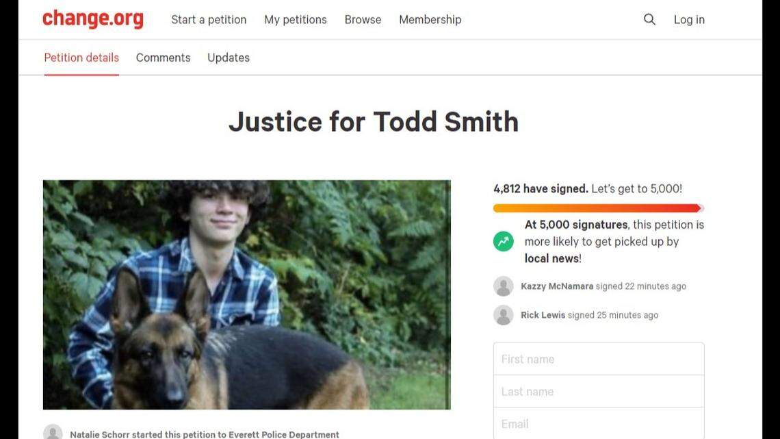 Police are investigating the death of Todd Smith, 19, after an Arlington, Washington homeowner shot him when he wouldn’t leave the property early Saturday morning.