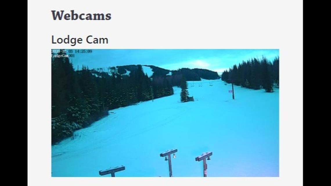 A webcam on 49 Degrees North Mountain Resort’s website shows the view from the lodge. Two people sustained minor injuries after the chair they were sitting on detached from the lift line.