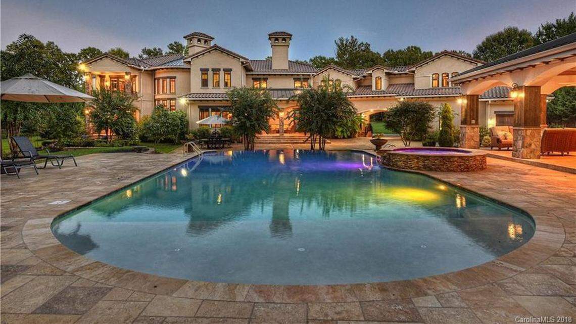 The infinity pool at a Cornelius mansion slated to be featured on “Selling Mega Mansions.”
