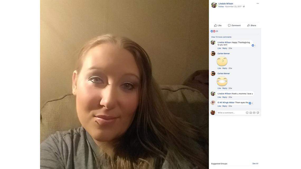 Someone shot Lindzie Wilson, 25, multiple times on March 1 in her leg, shoulder and head in Springfield, Ohio, police say. The pregnant woman was kept on life support until April 21, when she gave birth. She died on April 24 and cops are still looking for her attacker.