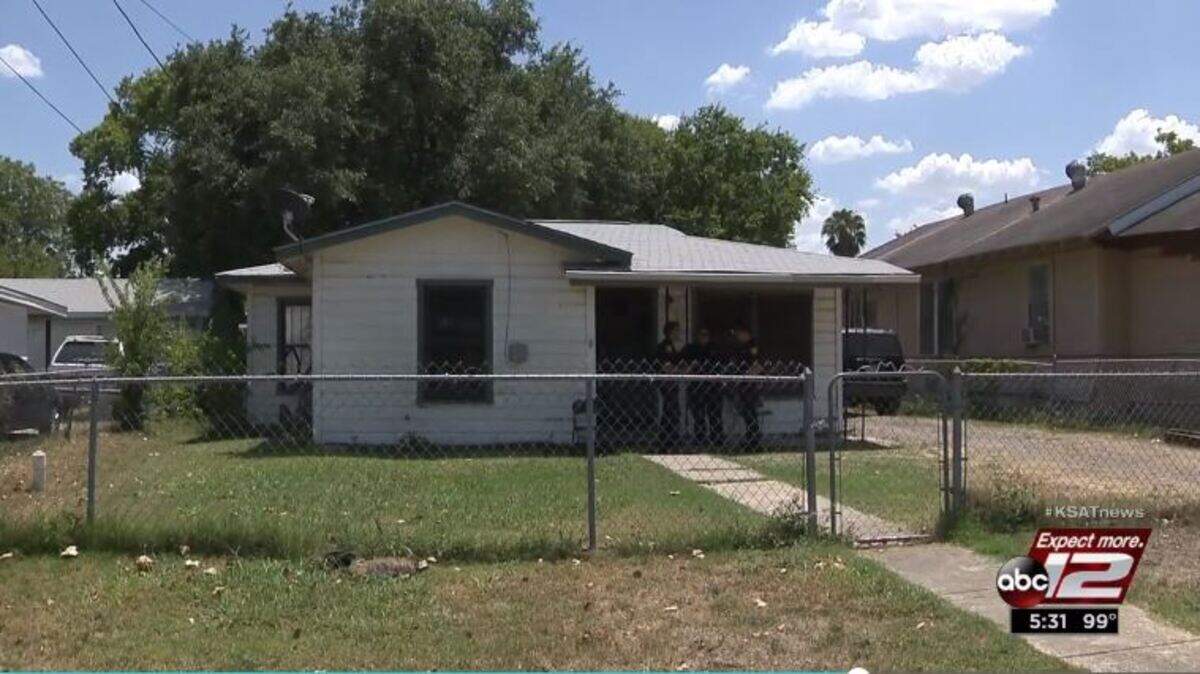 San Antonio police investigate at the home where Desmond Jimenez, who was just 2, was found dead.