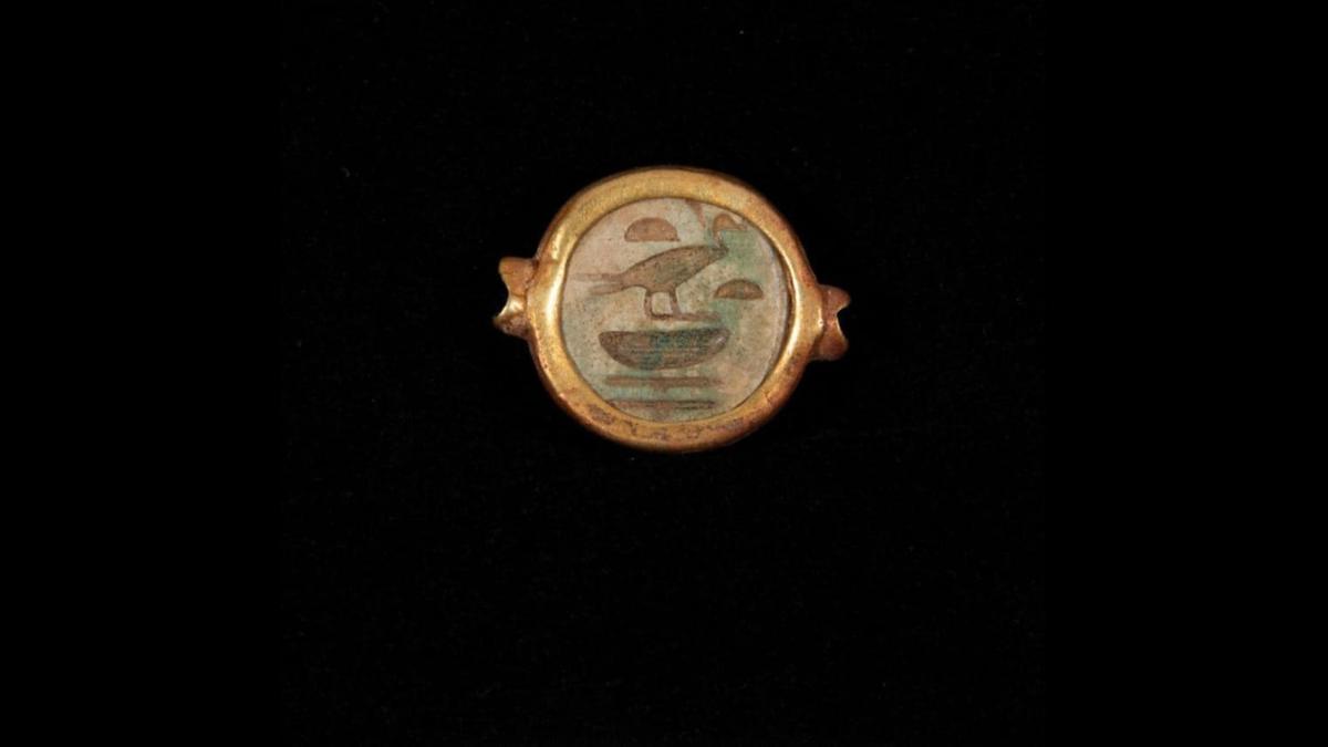 Two of the rings were decorated in hieroglyphics.