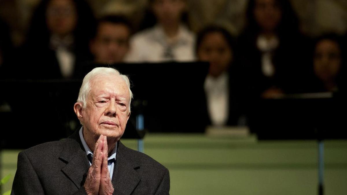 Most Sundays, former President Jimmy Carter continued to teach Sunday School in his hometown of Plains, Ga. The 90-year-old Carter faced brain cancer - cured, he later announced - and the sudden death of his grandson in 2015.