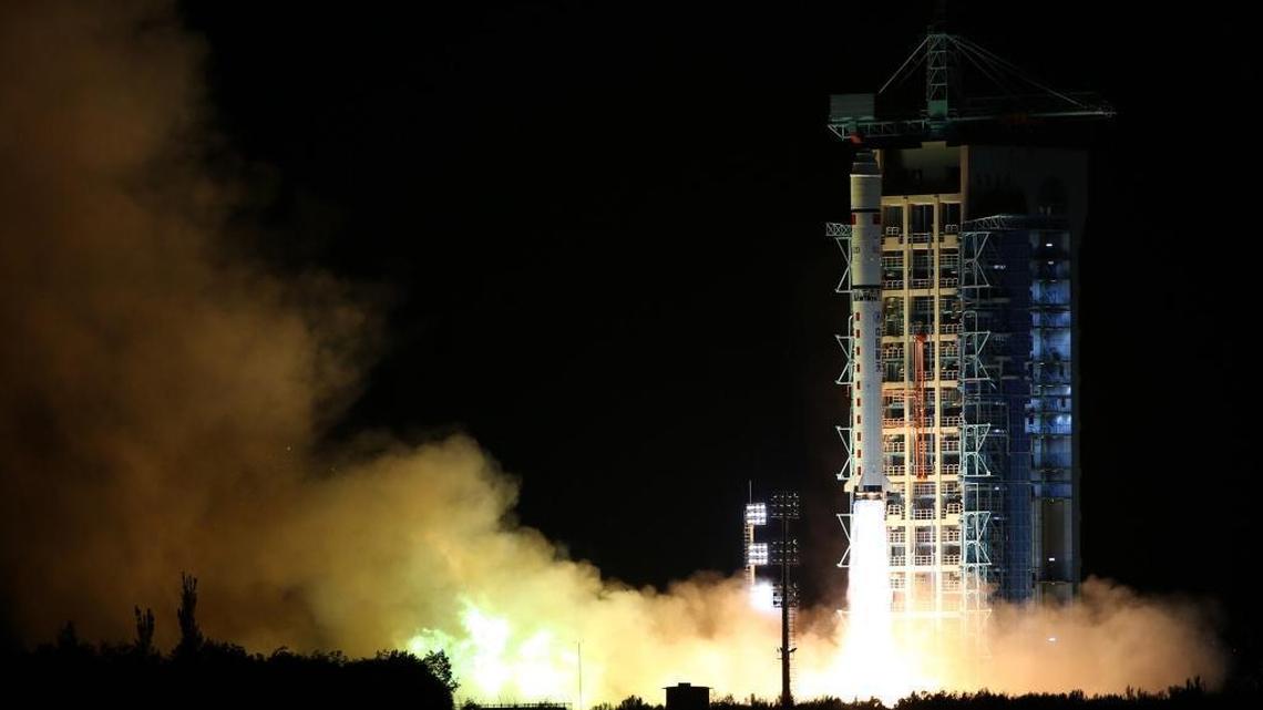 In this photo released by China's Xinhua News Agency, a rocket carrying the world's first quantum satellite lifts off from northwestern China's Gansu Province, on Aug. 16, 2016. China's creation of a quantum satellite system pushes forward its ability to send communications that are impenetrable by hackers.