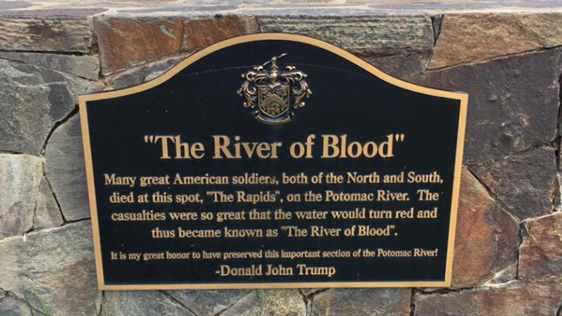 Historians dispute a civil war monument on Trump National Golf Club.