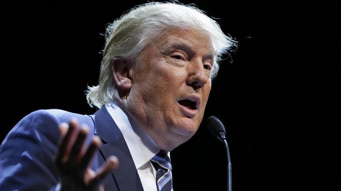 Republican presidential candidate Donald Trump speaks during a rally at Iowa Central Community College, Thursday, Nov. 12, 2015, in Fort Dodge, Iowa.