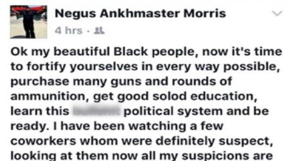 The Facebook post that prompted the investigation.