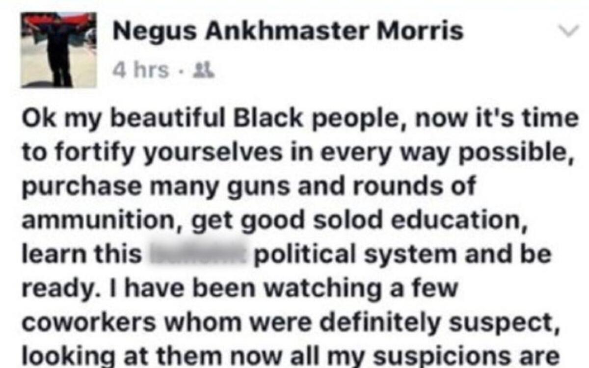 The Facebook post that prompted the investigation.