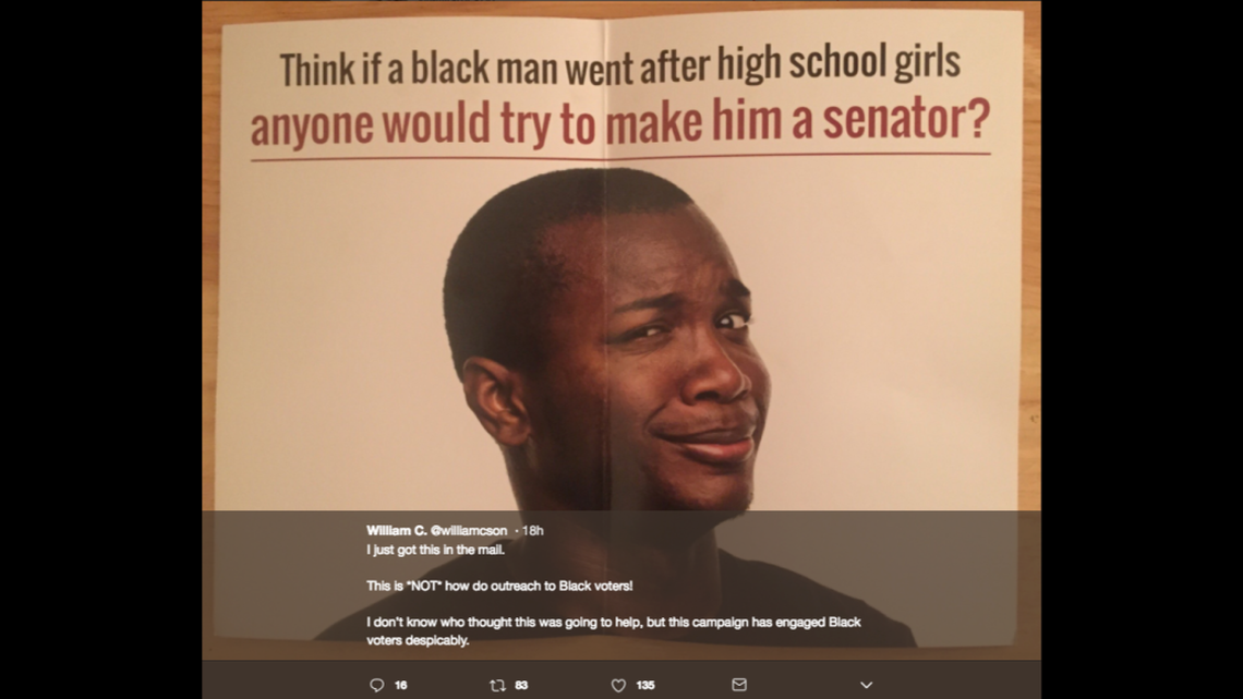 Some called these Alabama Senate flyers racist