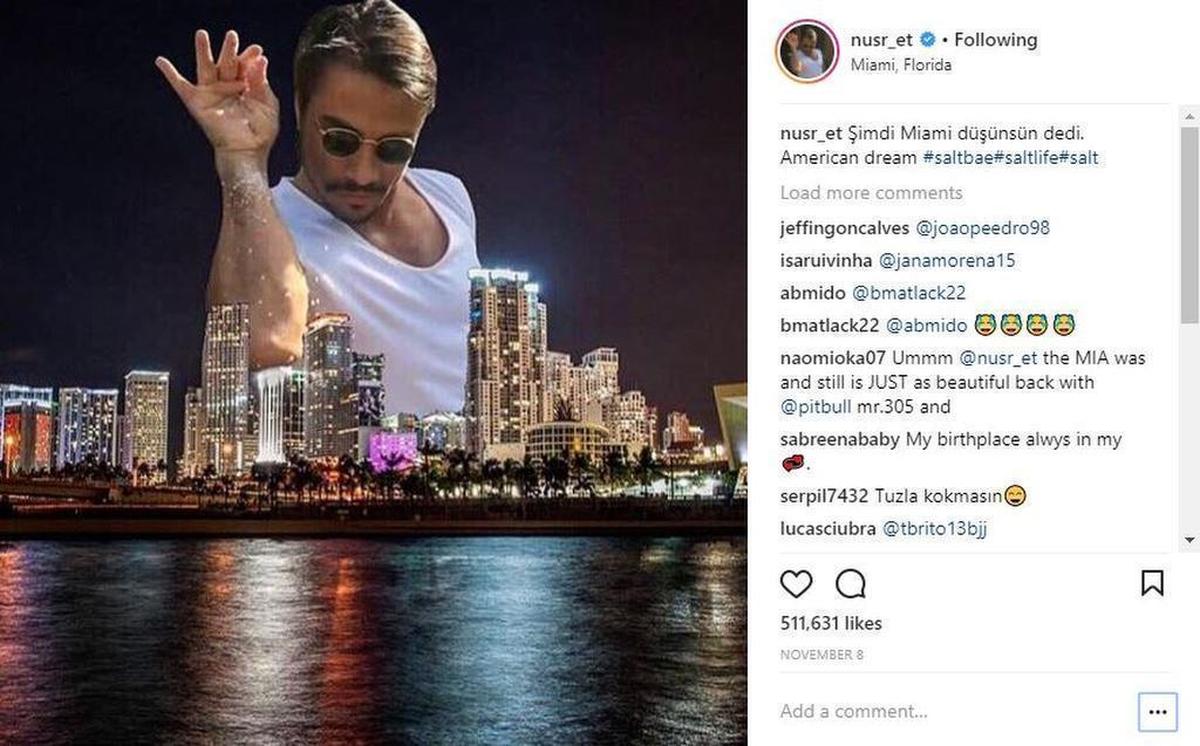 Salt Bae sprinkled his spice on us all in January.