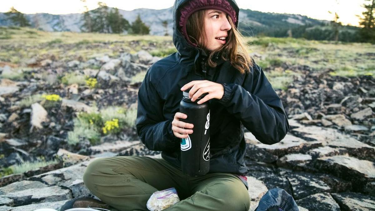 Forest ranger Miranda Leconte prepares a meal while working in the Desolation Wilderness. The 23-year-old U.S. Forest Service ranger has become an online environmentalist star with her blog and Instagram photos.
