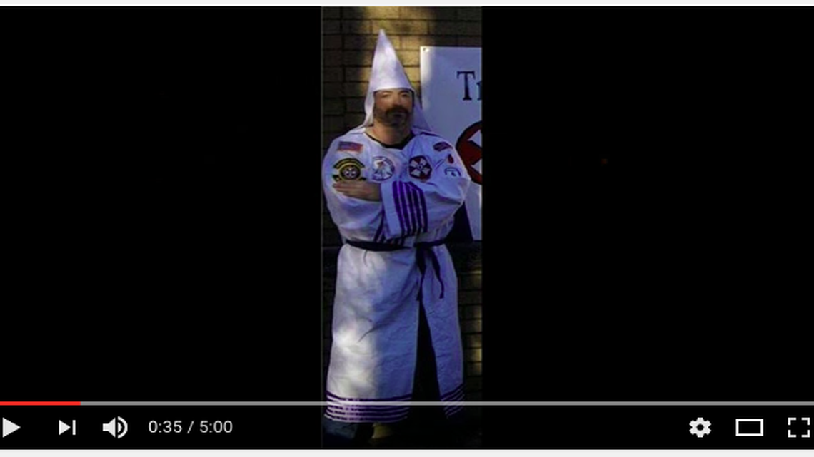 Frank Ancona in his role as the imperial wizard of the Traditionalist Knights of the Ku Klux Klan.